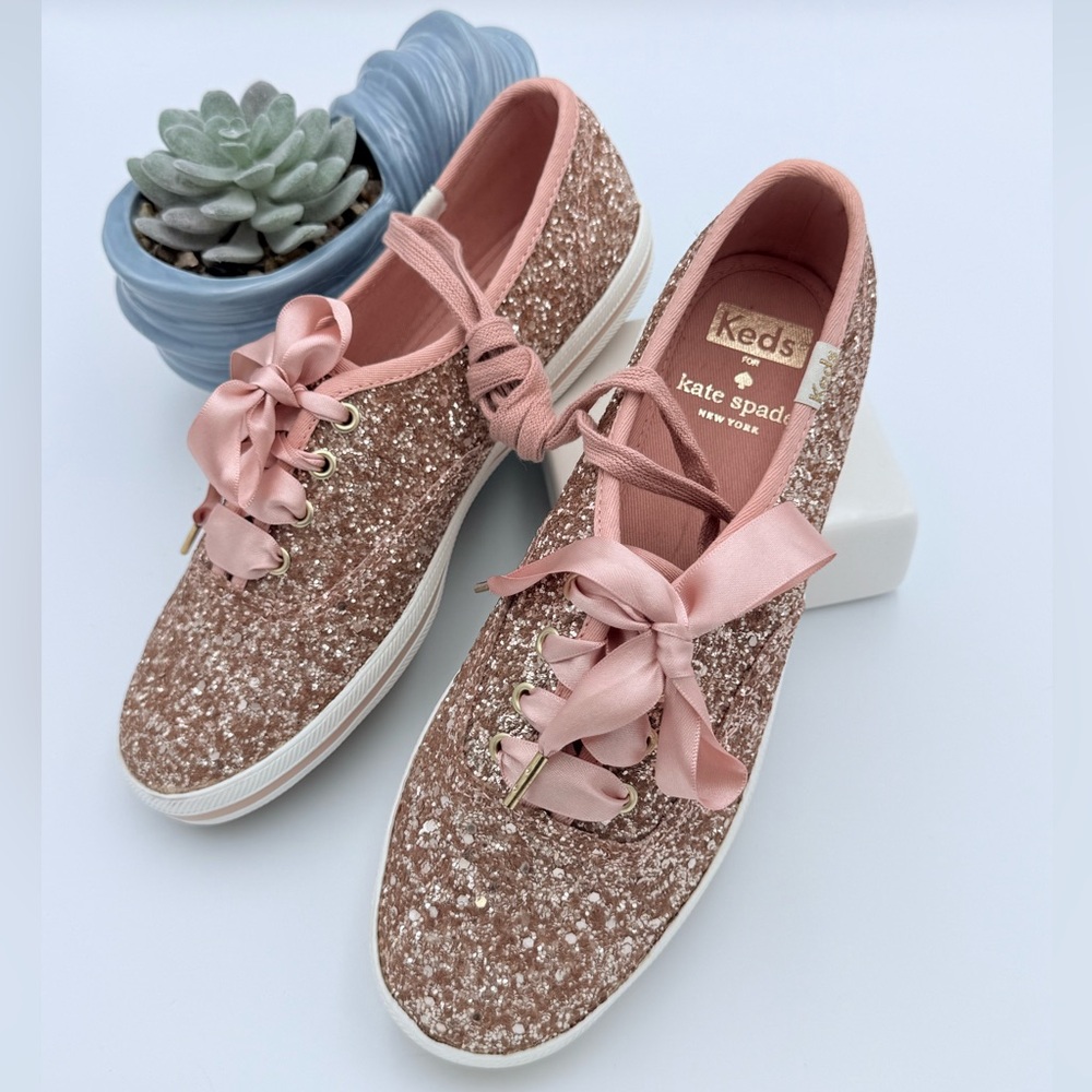 KEDS by Kate Spade Pink Glitter Sz 5.5 NEW *Generic Box* - Picture 6 of 8